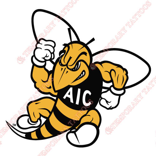 AIC Yellow Jackets 2009-Pres Secondary Customize Temporary Tattoos Stickers NO.3693